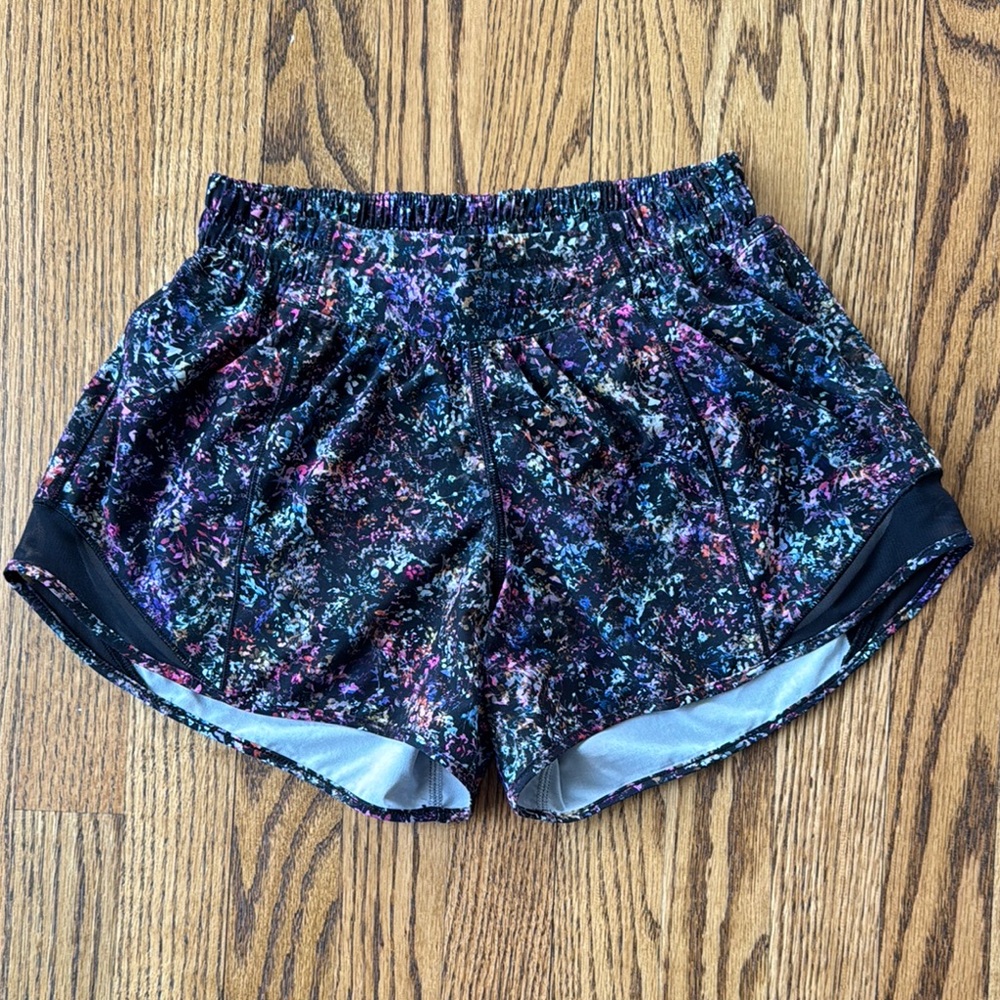 Lululemon Athletica Multi-Colored Black Athletic Shorts